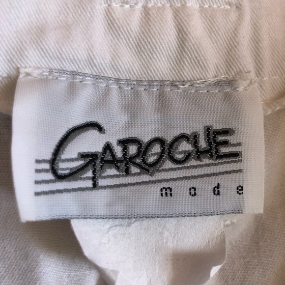 Vintage White Pleated High Waisted Baggy Pants Trousers Small - Picture 5 of 6